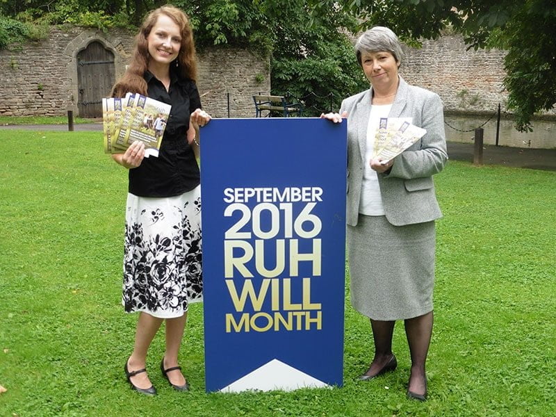 Kat with Ted supporting make a will week in Sept 2016